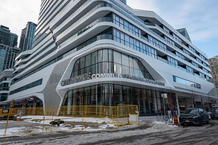 Building exterior at One Yonge Community Recreation Centre